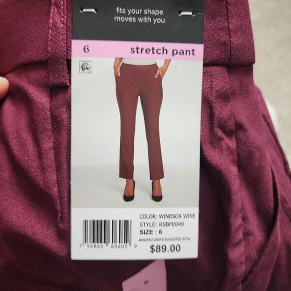 Rafaella Women's Pull-On Belt Loops Functional Pockets Stretch Ankle Pant NWT - Picture 4 of 8